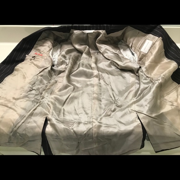 Samuelsohn Brown Stripe Wool Sport Coat Blazer - Picture 11 of 16